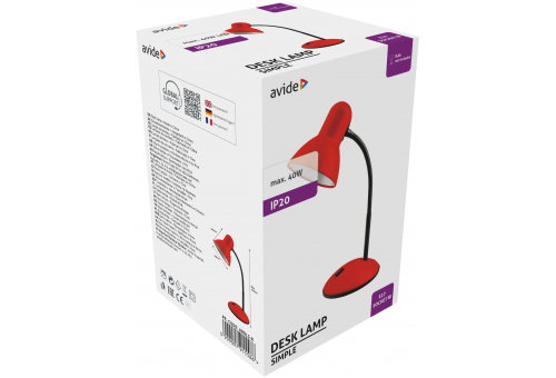 Basic Desk Lamp Simple Red