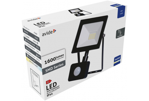 Value LED Flood Light Slim SMD 20W CW PIR