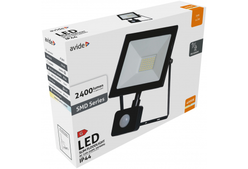 Value LED Flood Light Slim SMD 30W NW PIR